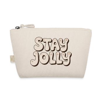 Stay Jolly Retro Typeface - Organic Pouch - nature - Front