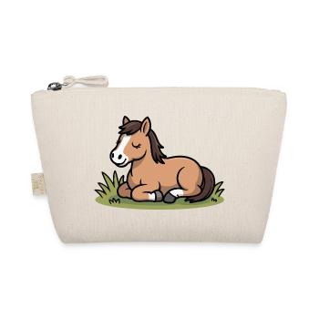 Cuddly horse in the grass - Organic Pouch - nature - Front