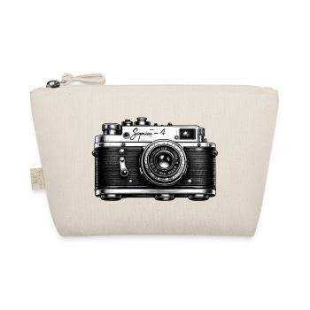 Vintage Camera Sketch - Organic Pouch - nature - Front