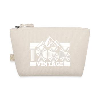 60th Birthday Vintage 1966 Vintage Mountains Hiking - Organic Pouch - nature - Front