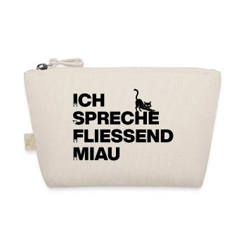 I SPEAK FLUENTLY MEOW, CAT FAN CATLOVER - Organic Pouch - nature - Front