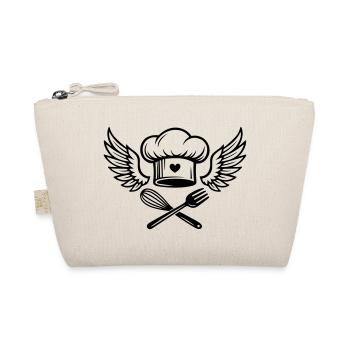 Chef's hat with heart and wings - Organic Pouch - nature - Front