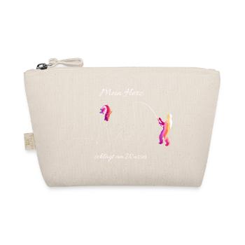 My Heart Beats By The Water Funny Angler Design - Organic Pouch - nature - Front