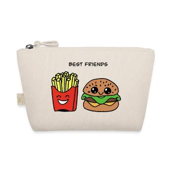 Beste Freunde: Burger & Pommes Duo - Bio-Täschchen - Natur - Vorne