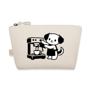 Barista dog super cute - Organic Pouch - nature - Front