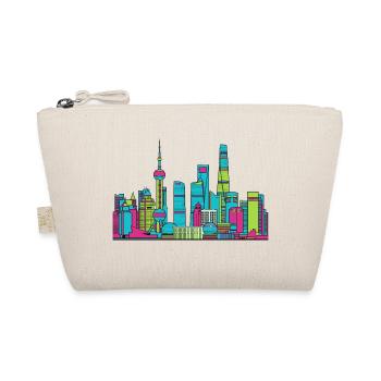 Shanghai City Skyline Oriental Pearl Line Art - Organic Pouch - nature - Front