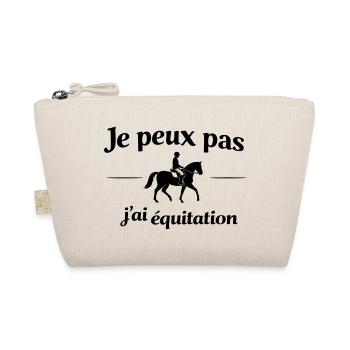 Je peux pas j’ai équitation /sport équestre cheval - Trousse biologique - nature - Devant