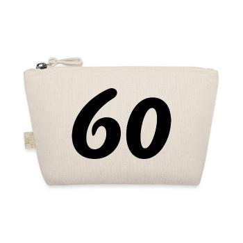 60. 60 YEARS. 60th ANNIVERSARY. 60TH BIRTHDAY. - Organic Pouch - nature - Front