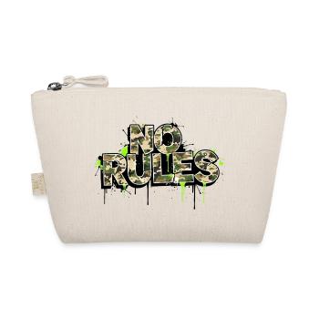 No Rules Camouflage Graffiti  - Bio-Täschchen - Natur - Vorne