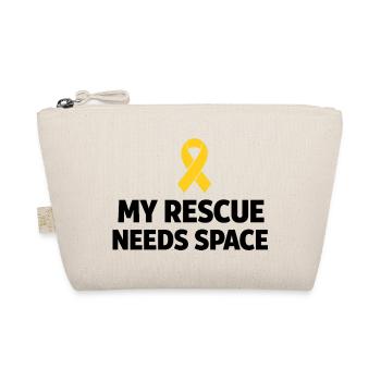 Reactive Dog Shirt – My Rescue Needs Space - Organic Pouch - nature - Front