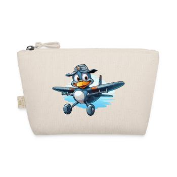 Penguin Pilot in Airplane - Organic Pouch - nature - Front