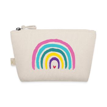 Rainbow with heart colors of the 90s - Organic Pouch - nature - Front
