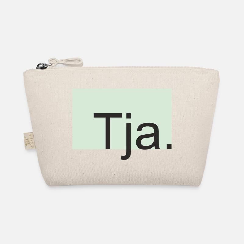 Tja Typografie in Mint - Bio-Täschchen - Natur