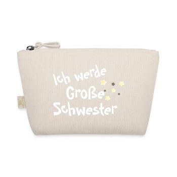 Ich werde Große Schwester Shirt - Bio-Täschchen - Natur - Vorne