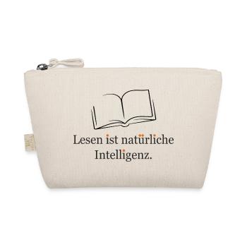 Lesen ist natürliche Intelligenz - Bio-Täschchen - Natur - Vorne