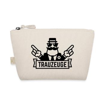 Trauzeuge Handzeichen (Polterabend / JGA / 1C) - Bio-Täschchen - Natur - Vorne