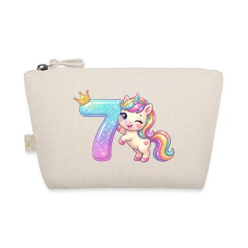 J’ai 7 ans de Kawaii Unicorn Girl Anniversaire - Trousse biologique - nature - Devant