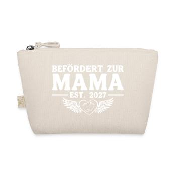 Befördert zur Mama 2027 – Baby Ankündigung - Bio-Täschchen - Natur - Vorne