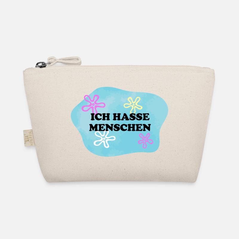 Ich hasse Menschen | Sarkastisches Retro Meme Bio-Täschchen