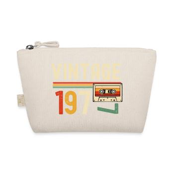 Vintage 1970s Retro Cassette - Organic Pouch - nature - Front