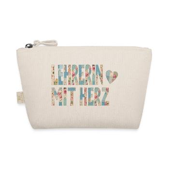 Lehrerin mit Herz!  - Bio-Täschchen - Natur - Vorne