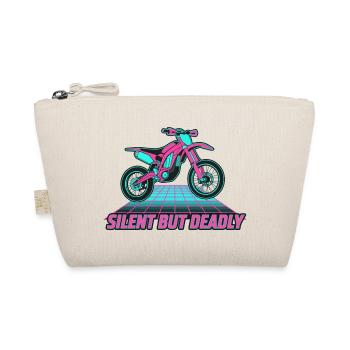 Silent But Deadly 80s Electric Dirt Bike - Organic Pouch - nature - Front