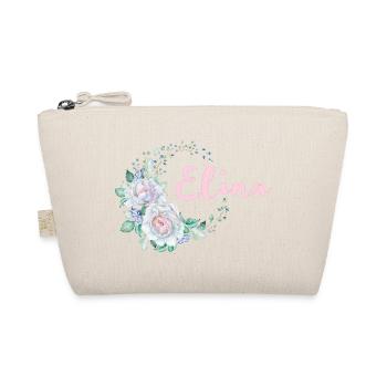 Elina Flower Wreath - Organic Pouch - nature - Front