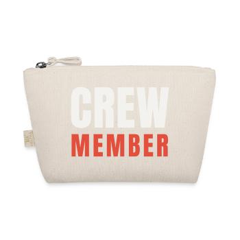 Crew Member Red Accent Two-Tone Team Staff Event - Organic Pouch - nature - Front