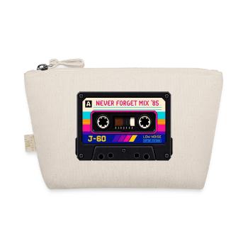 Retro Kassette Pixel Kunst - Bio-Täschchen - Natur - Vorne