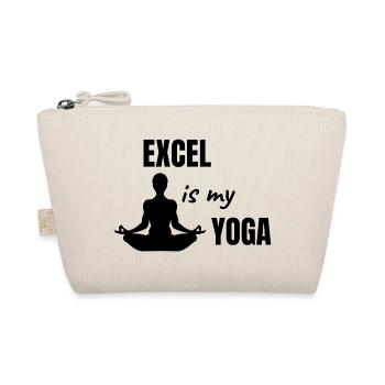 Excel Is My Yoga - Lustiges Büro Geschenk - Bio-Täschchen - Natur - Vorne
