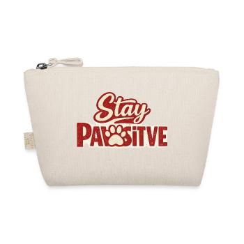 Stay Positive Pfotenprint Retro - Bio-Täschchen - Natur - Vorne