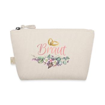 Bridal Rings Flowers Bachelor Party - Organic Pouch - nature - Front
