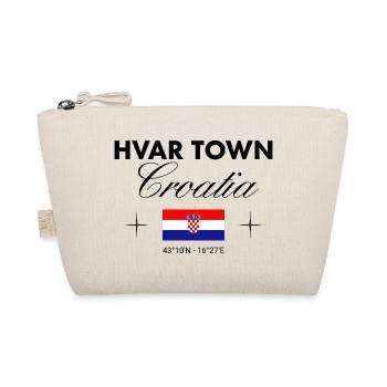 Hvar Kroatien Koordinaten Reise Souvenir - Bio-Täschchen - Natur - Vorne