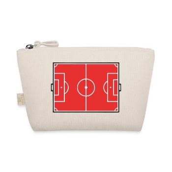 Fussballfeld Spielfeld Grafik - Bio-Täschchen - Natur - Vorne