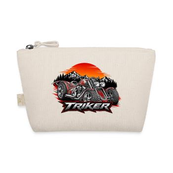 Triker Dreirad Motorrad Grafik Designtribals  - Bio-Täschchen - Natur - Vorne