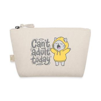 Can't adult today - Katze im Hoodie - Bio-Täschchen - Natur - Vorne