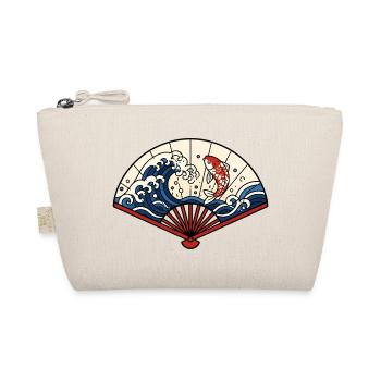 Japanischer Fächer Wellen Koi Fisch Vektor Shirt - Bio-Täschchen - Natur - Vorne