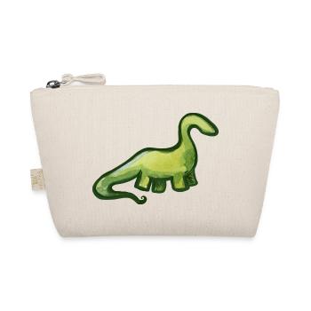 Salbeigrüner Aquarell-Dino - Bio-Täschchen - Natur - Vorne