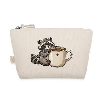 Tired Raccoon Coffee Design - Bio-Täschchen - Natur - Vorne