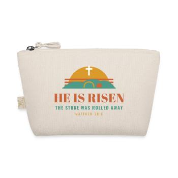 He Is Risen – Easter Christian Matthew 28:6 - Bio-Täschchen - Natur - Vorne