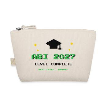 Abi 2027 – Level Complete Abitur Gamer Shirt - Bio-Täschchen - Natur - Vorne