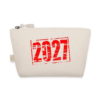 2027 ROTER GUMMISTEMPEL - Bio-Täschchen - Natur - Vorne