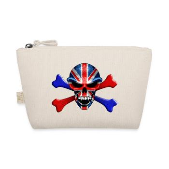 Union Jack Skull - Bio-Täschchen - Natur - Vorne