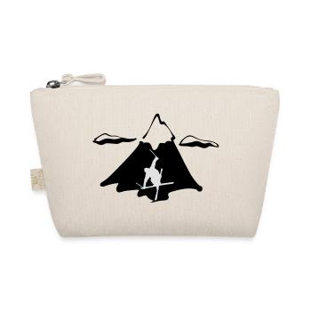 Ski freestyle with mountain - Organic Pouch - nature - Front