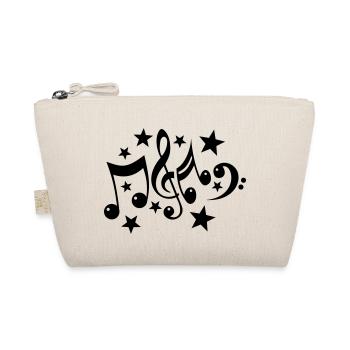 Music Notes and Stars 1c - Organic Pouch - nature - Front