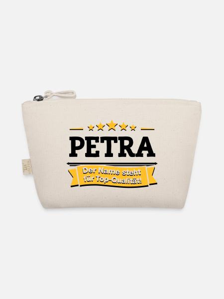 Petra – Der Name steht für Top-Qualität! - Bio-Täschchen - Natur - Vorne