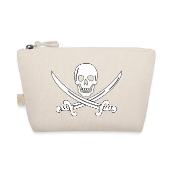 pirate ship boat pirat piratenschiff schiff skull9 - Bio-Täschchen - Natur - Vorne