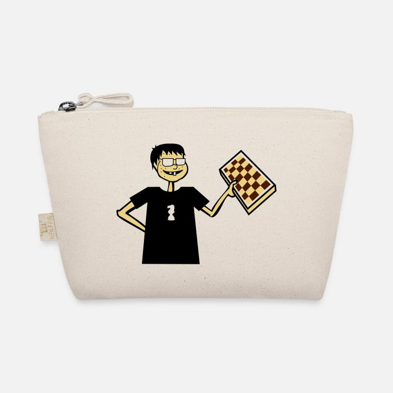 Schach Nerd Hobby Brettspiel Geschenk Brille cool Bio-Täschchen