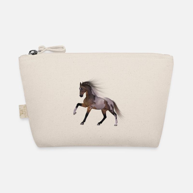 Pferd Geschenk Geschenkidee - Bio-Täschchen - Natur