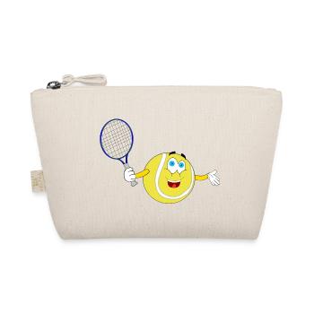 tennis Emoticon Smiley Ball - Bio-Täschchen - Natur - Vorne